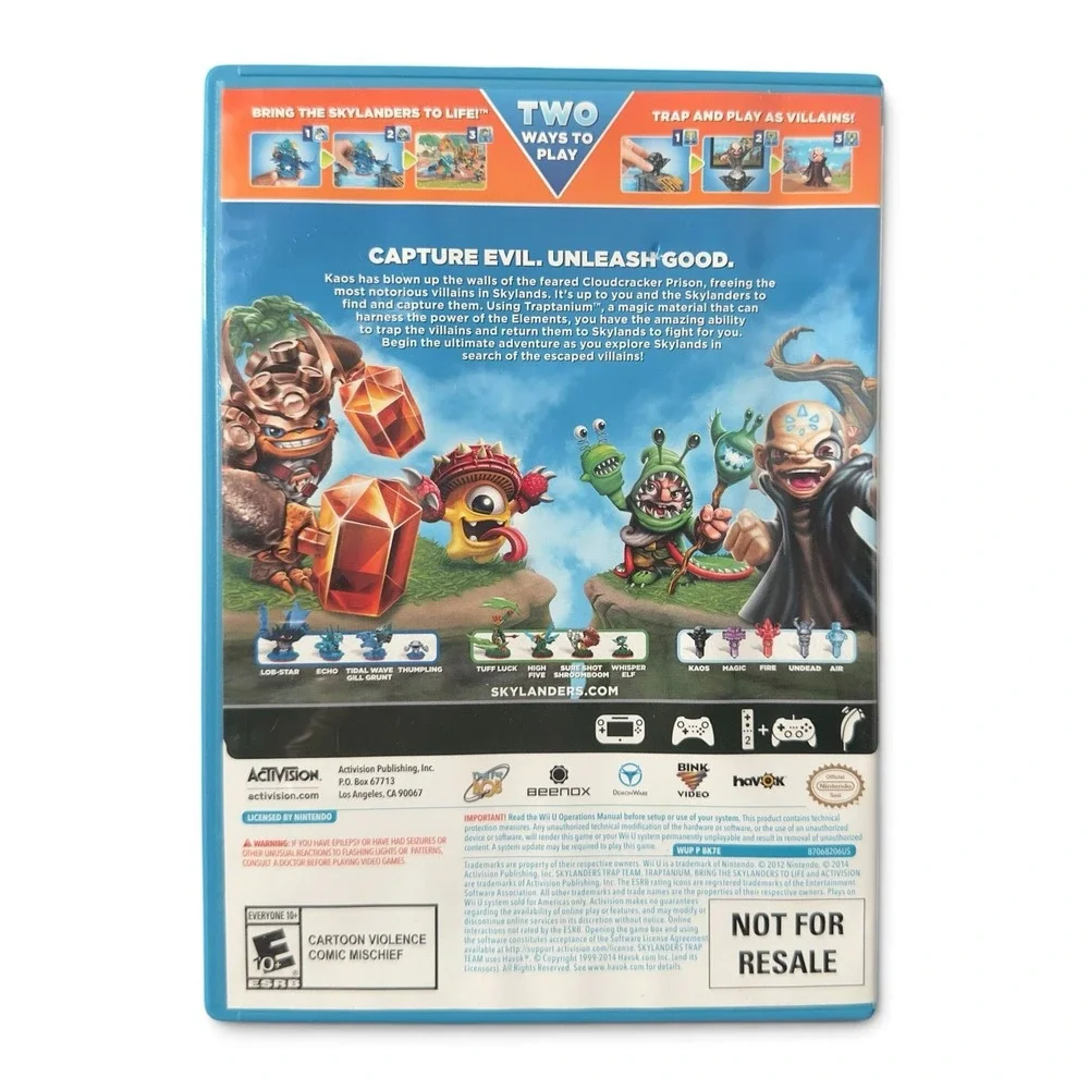 Skylanders Trap Team Wii U Starter Pack Activision Snap Shot Figure READ
